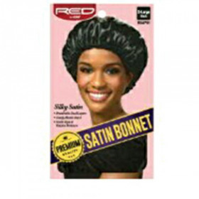 Red by Kiss Satin Bonnet Cap Black HSAP01 Red by Kiss Satin Bonnet Cap Black HSAP01